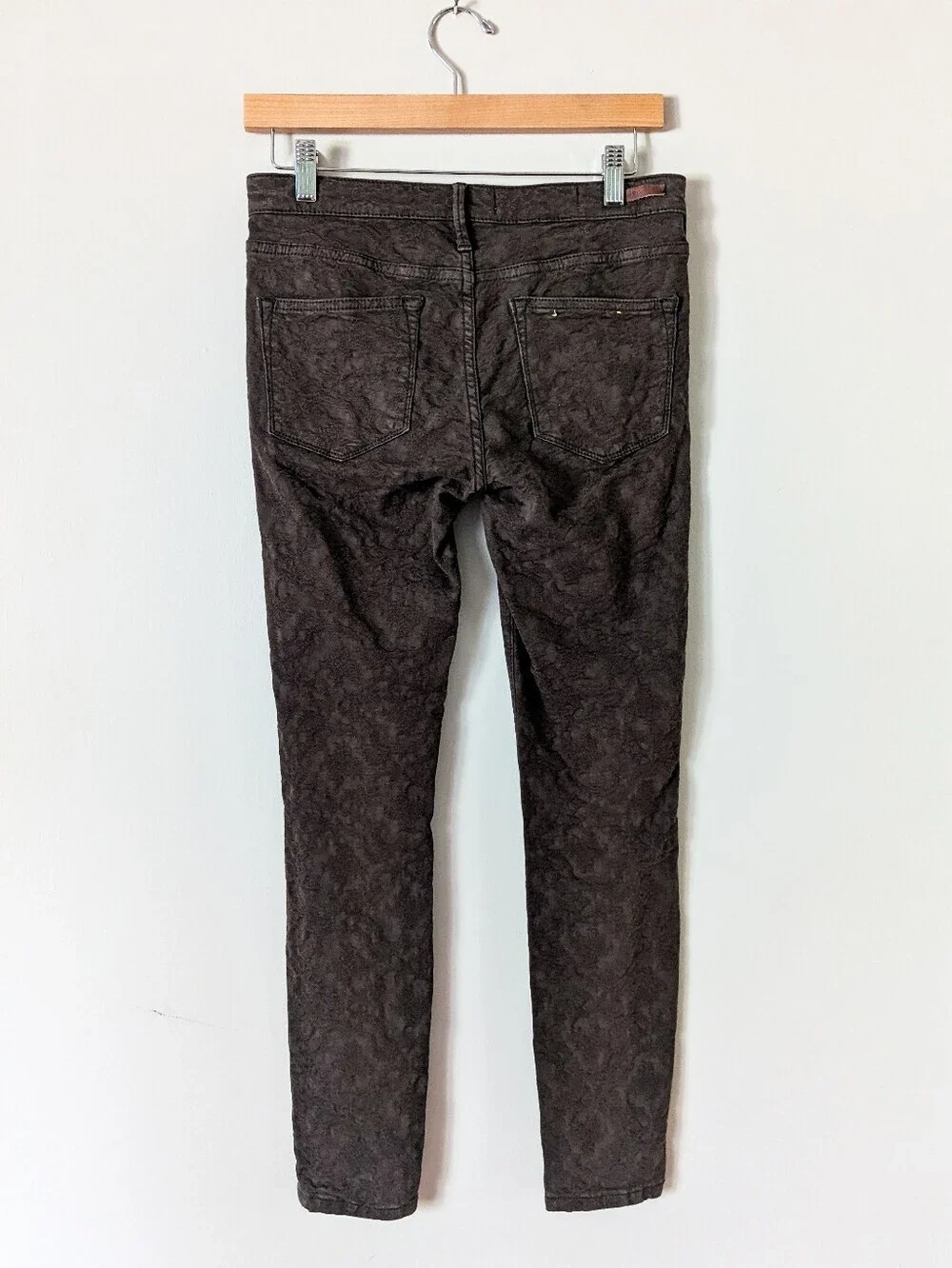 Pilcro And The Letterpress Brown Paisley Skinny Jeans
